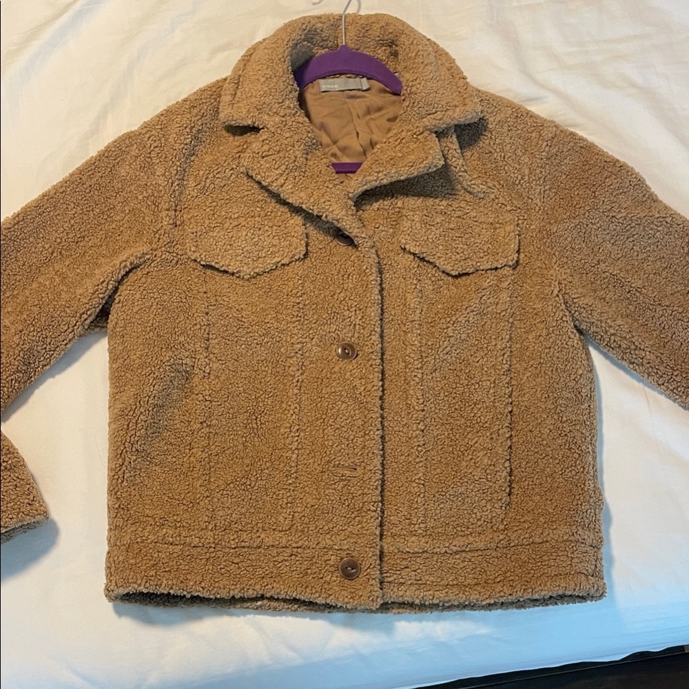 Cozy Tan Sherpa Jacket